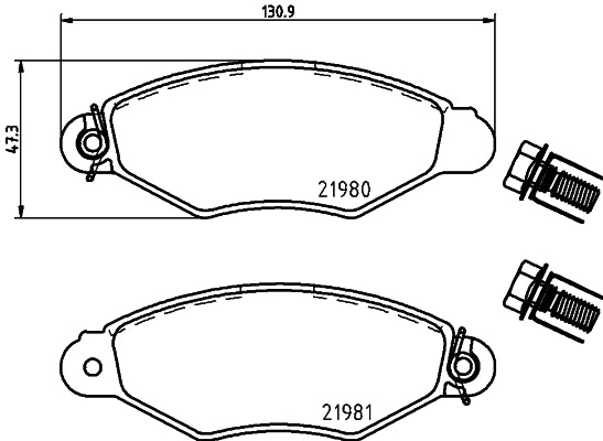 NF PARTS Комплект тормозных колодок, дисковый тормоз NF0699008